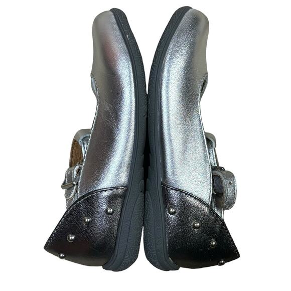 Umi Silver Patent Leather Studded Heel Mary Jane Eleni Toddler Size US 7M/23 - Picture 7 of 8